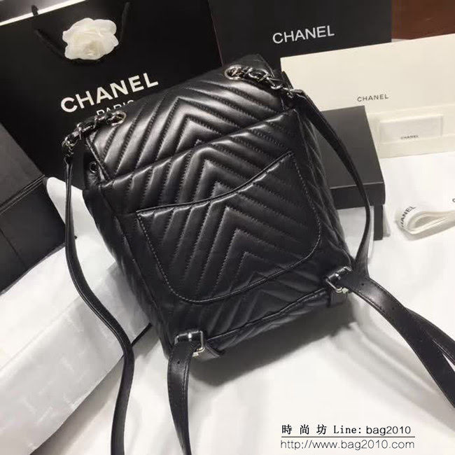 香奈兒CHANEL 原版複刻91122 V線背包Backpack 時尚雙肩包 DSC1329